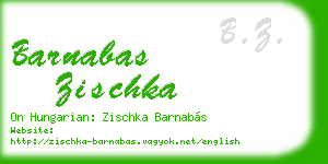 barnabas zischka business card